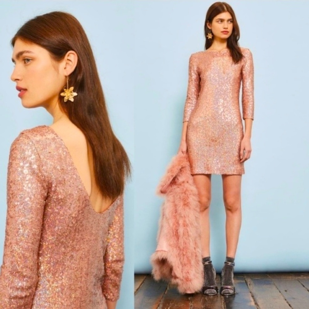 Top shop pink sequence dress